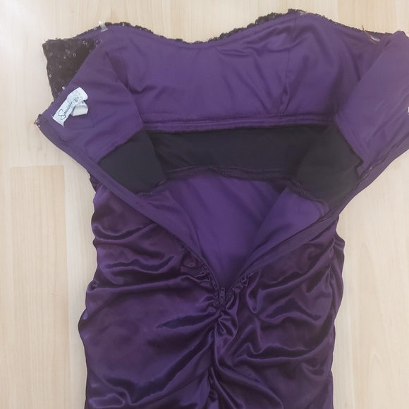 Speechless Purple Strapless Dress with Sequins - Picture 6 of 7